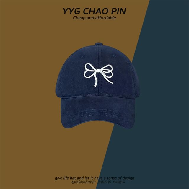 Cap Embroidered Baseball Bow
