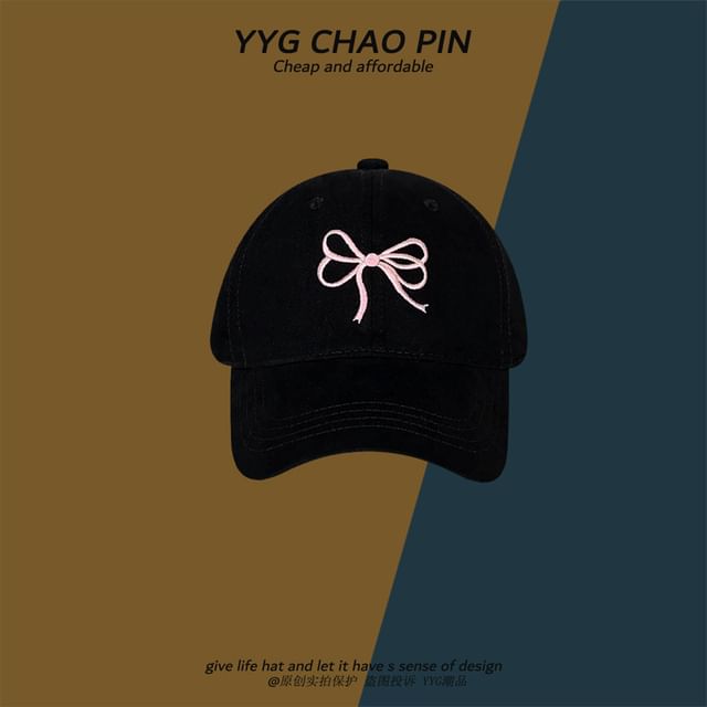 Cap Embroidered Baseball Bow