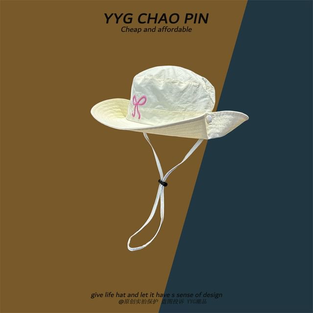 Embroidered Hat Boonie Bow
