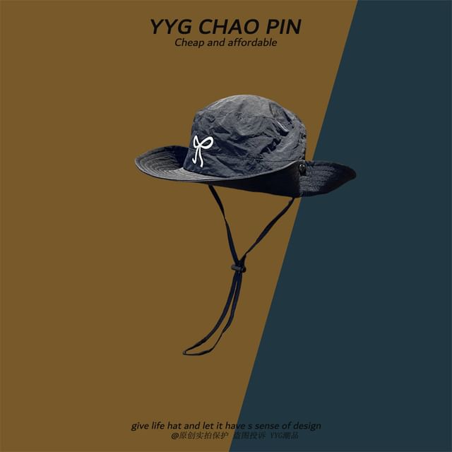 Embroidered Hat Boonie Bow