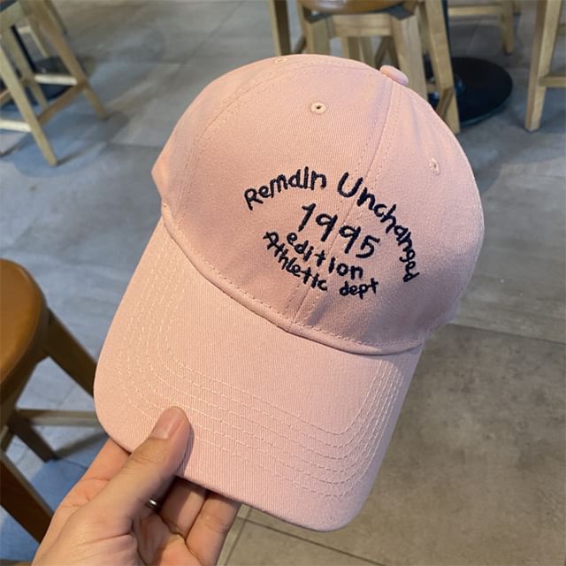 Lettering Cap Baseball Embroidered