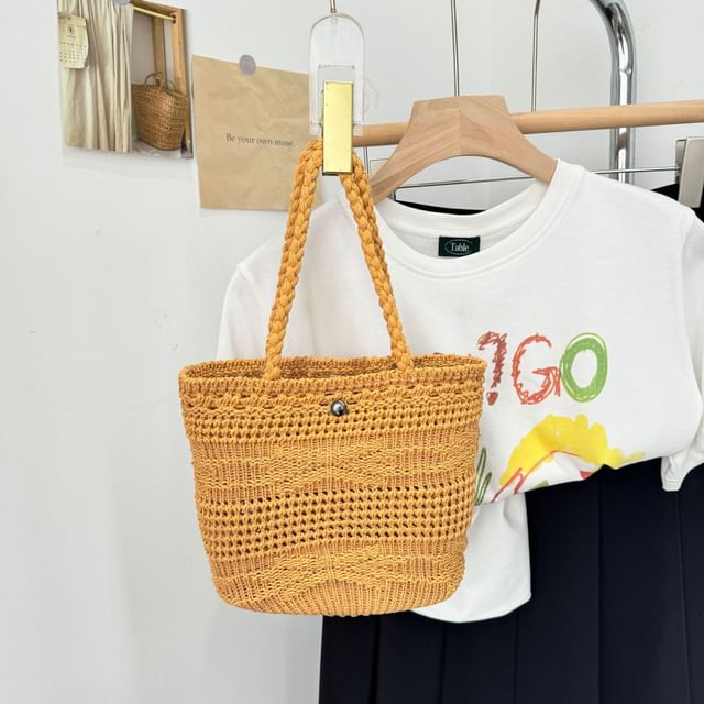 Knit Shoulder Crossbody Bag Plain /