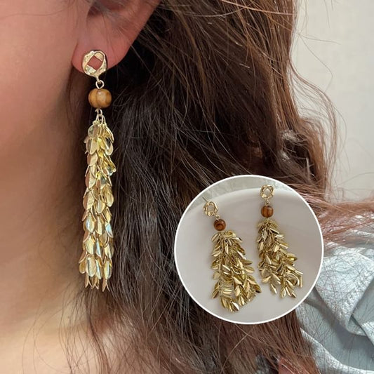 Alloy Earring Chandelier Wheat