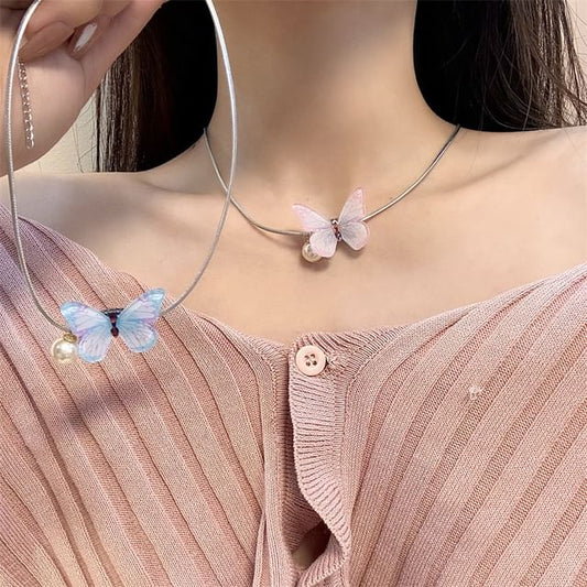 Choker Alloy Butterfly