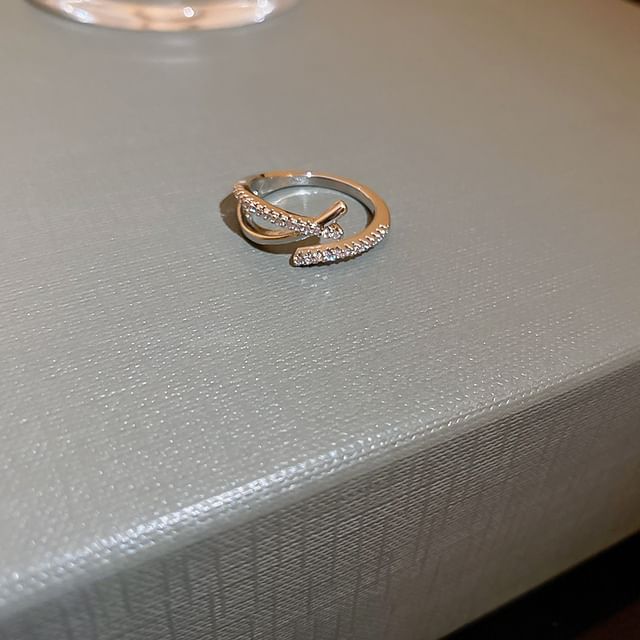 Rhinestone Open Designs) (Various Ring Alloy