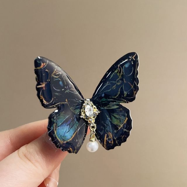 Alloy Clip Rhinestone Butterfly Hair