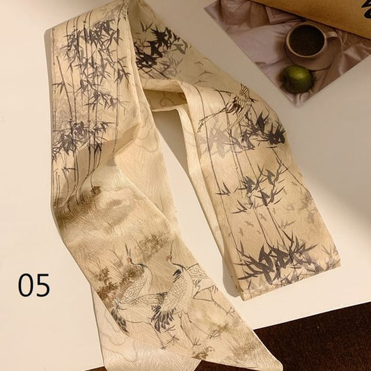 Tie Print Hair Scarf Narrow