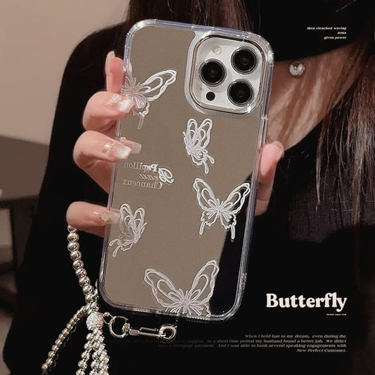 Case Mirrored Butterfly Phone