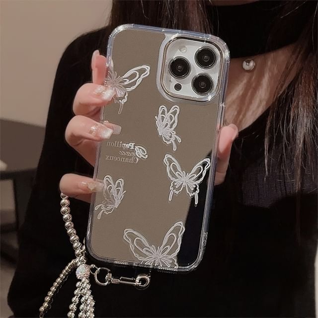 Case Mirrored Butterfly Phone