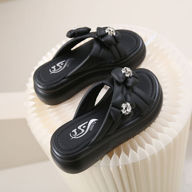 Slide Sandals Flower Platform