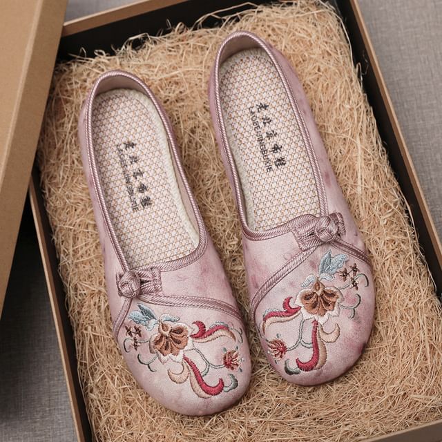 Flats Flower Embroidered