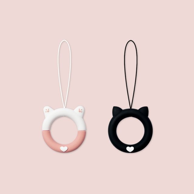 Cat Silicone Phone Charm  / Set