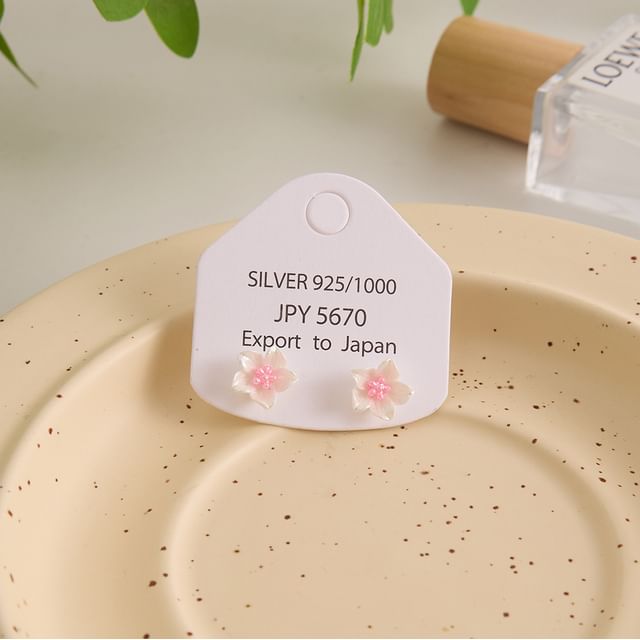 Earring Floral Stud Alloy