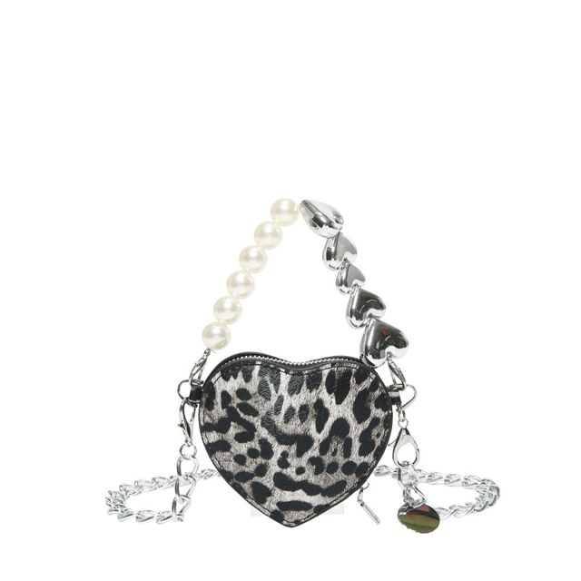 Leopard Heart Print Bag Crossbody