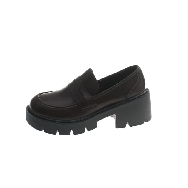 Loafers Faux Leather Platform