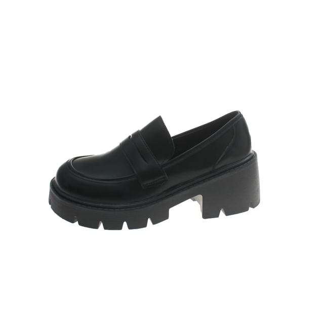 Loafers Faux Leather Platform