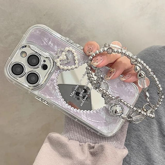 Pearl Mirrored Phone Case Faux