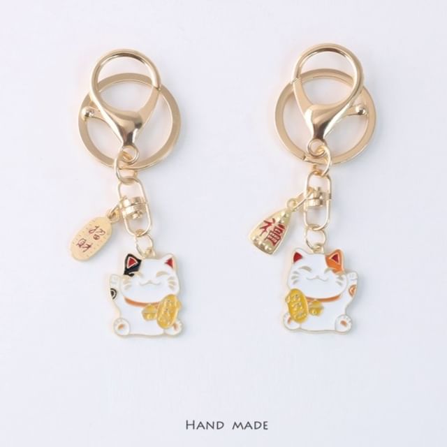 Japanese Lucky-Cat Bag Charm / Key Ring