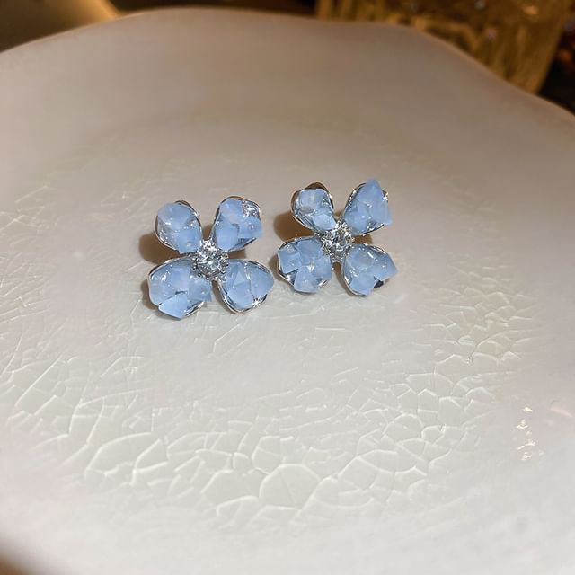 Pearl Alloy Floral Butterfly (Various Designs) Earring Faux / Stud Crystal