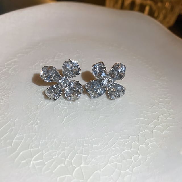 Pearl Alloy Floral Butterfly (Various Designs) Earring Faux / Stud Crystal