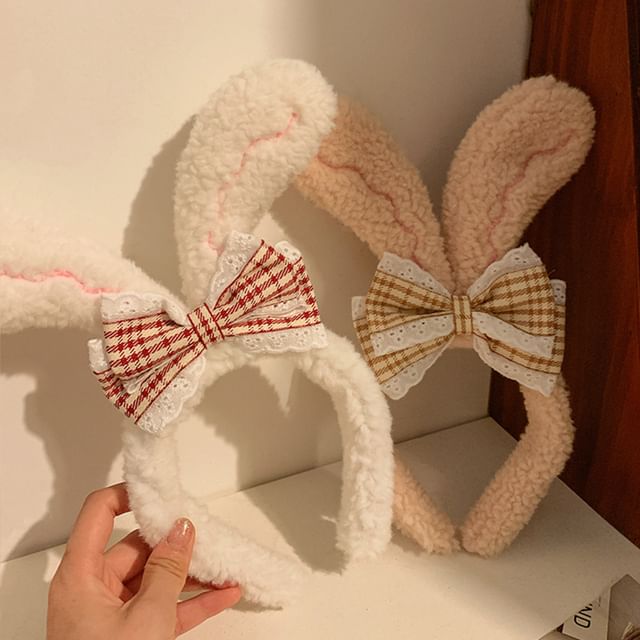 Band Hair Wash Rabbit Ear Headband / Face