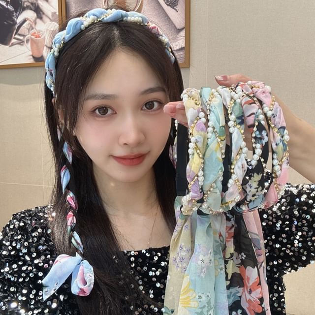 Faux Head Band Pearl