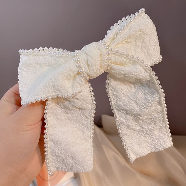 Band Barrette Head Pearl Faux /