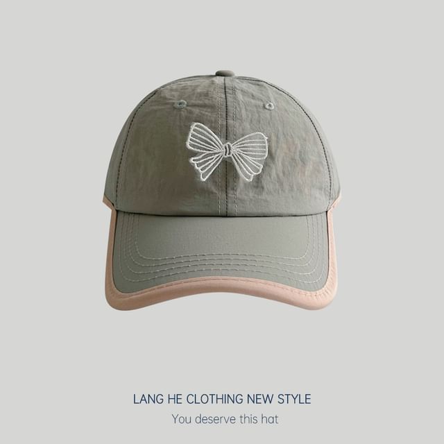 Bow Piped Baseball Cap