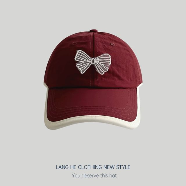 Bow Piped Baseball Cap