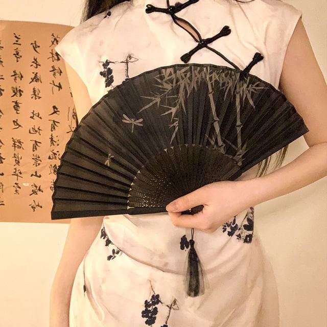 Print Hand Fan (Various Foldable Bamboo Designs)