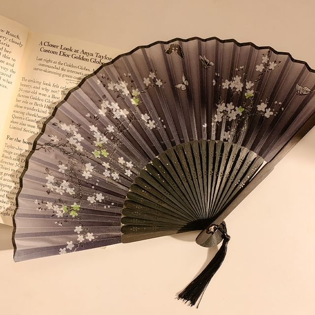 Print Foldable Fan Designs) Hand (Various Bamboo