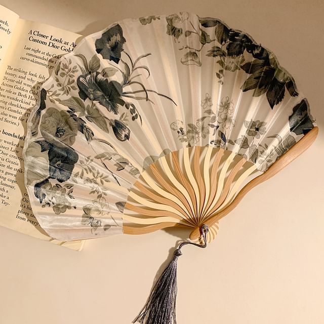Print Foldable Fan Designs) Hand (Various Bamboo