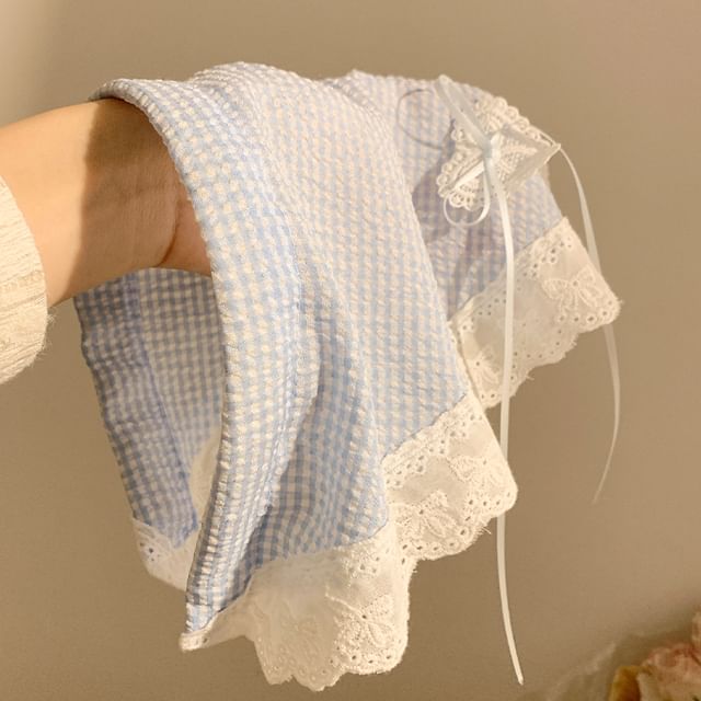 Designs) Trim Bandana (Various Plaid Headband Lace