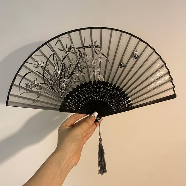 Print Hand Fan (Various Foldable Bamboo Designs)