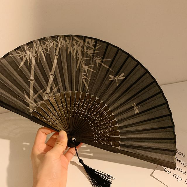 Print Hand Fan (Various Foldable Bamboo Designs)