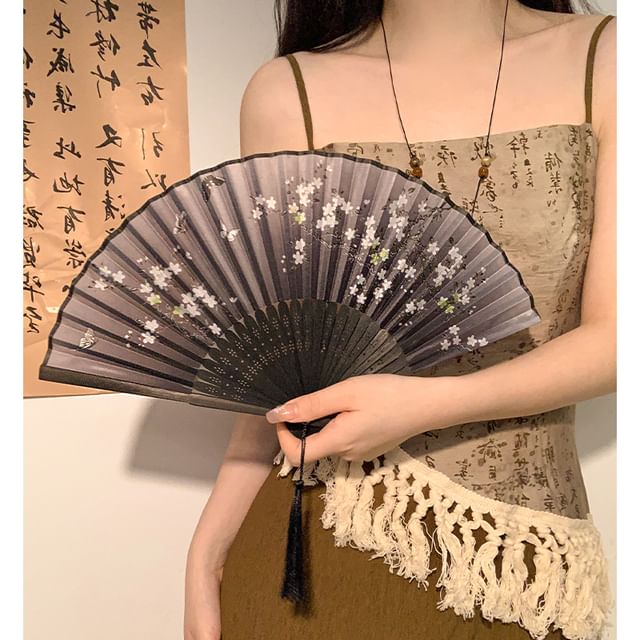 Print Hand Fan (Various Foldable Bamboo Designs)
