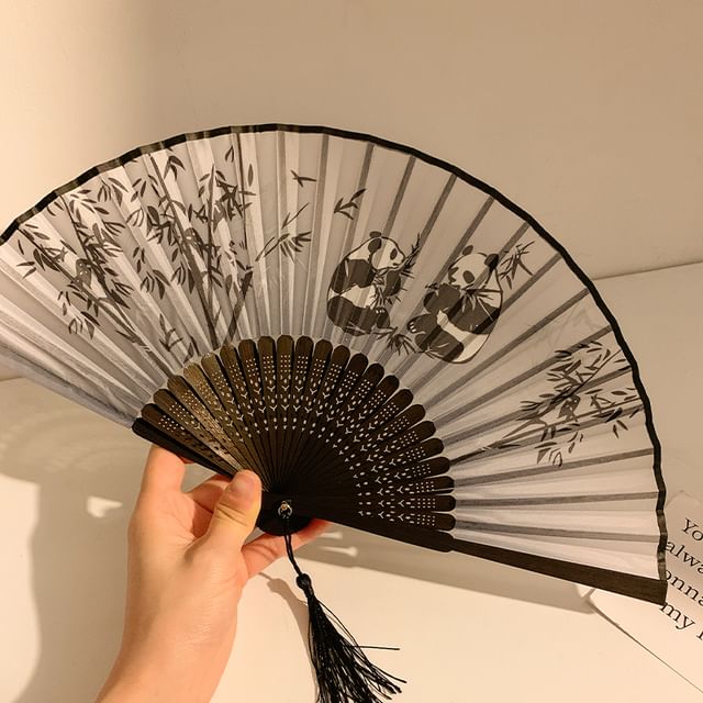 Print Hand Fan (Various Foldable Bamboo Designs)