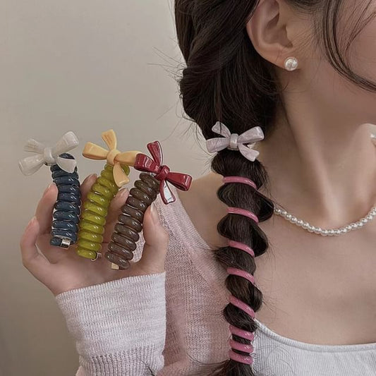 Bow Coil Hair Tie