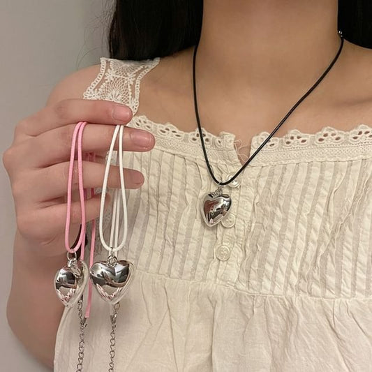 Cord Heart Pendant Necklace