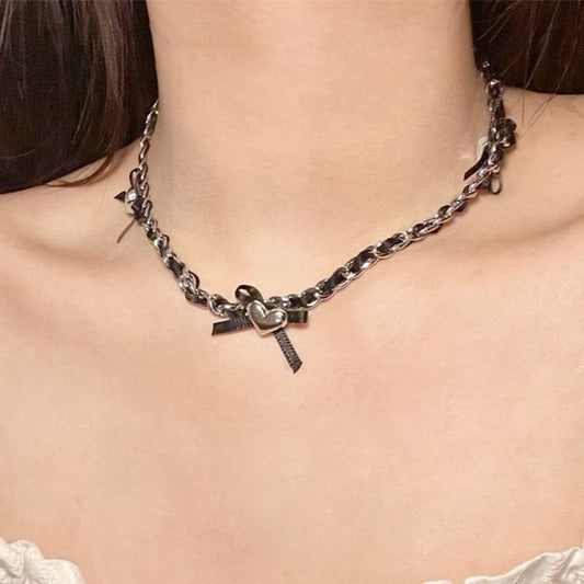 Necklace Bow Heart