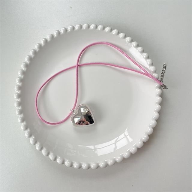 Cord Heart Pendant Necklace