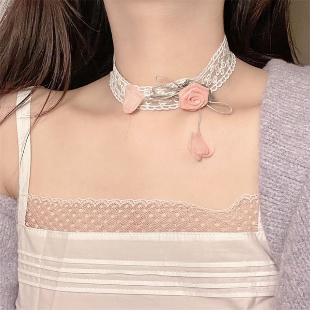 Lace Floral Choker