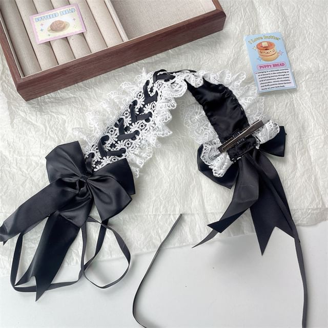 Bow Fluffy / Headband Clip Cat Lace Ear Hair