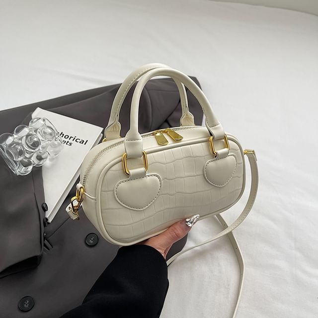 Croc Bag Handle Crossbody Top Grain