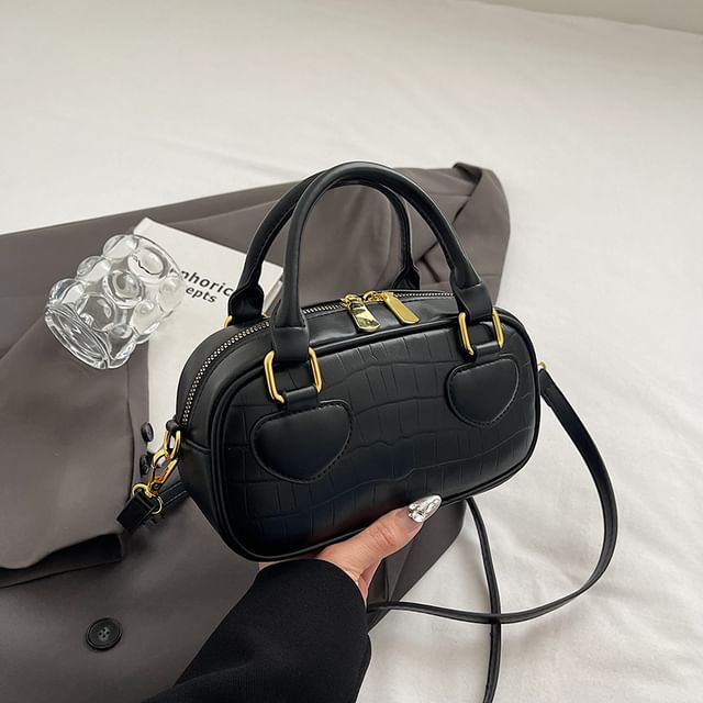 Croc Bag Handle Crossbody Top Grain