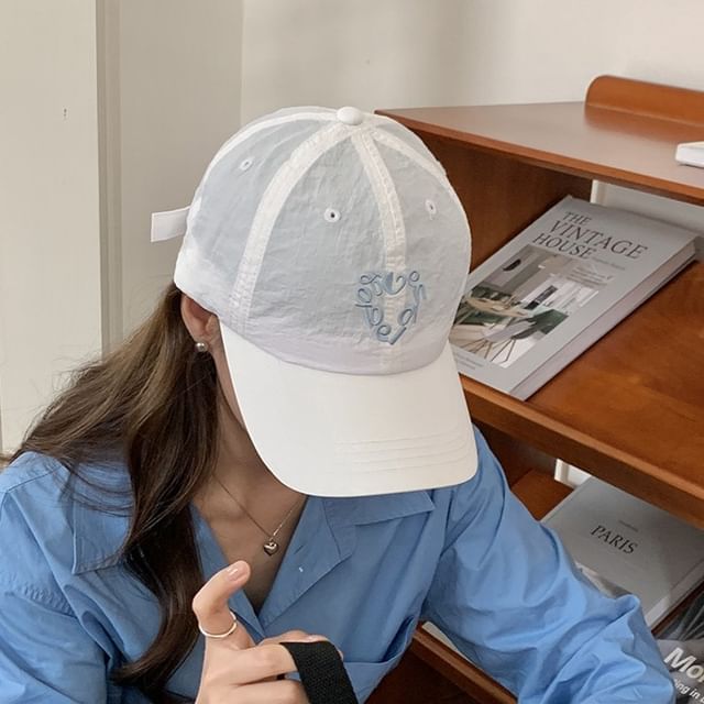 Cap Baseball Lettering Embroidered