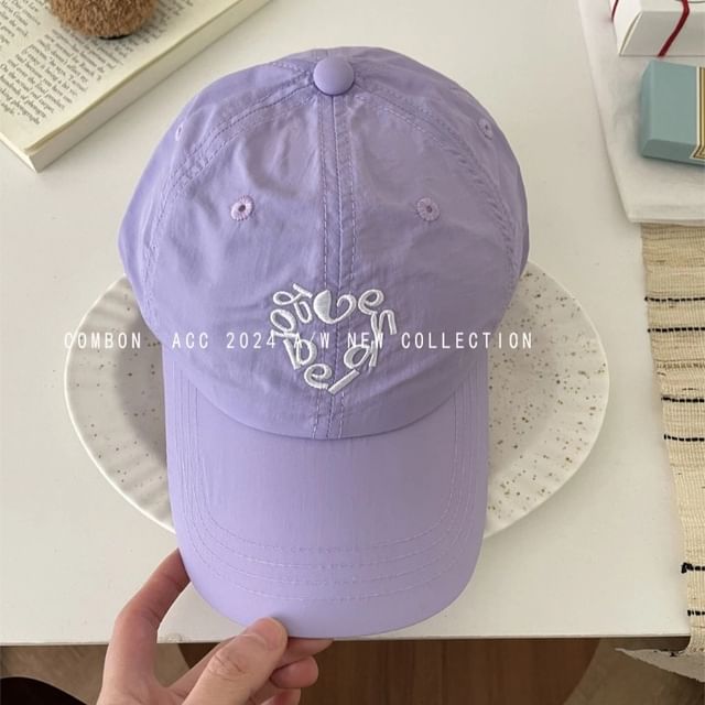 Cap Baseball Lettering Embroidered