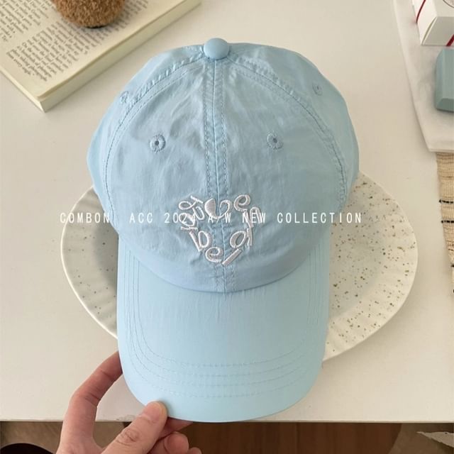 Cap Baseball Lettering Embroidered