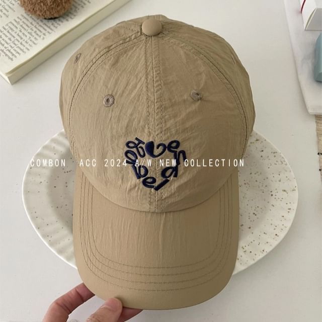 Cap Baseball Lettering Embroidered