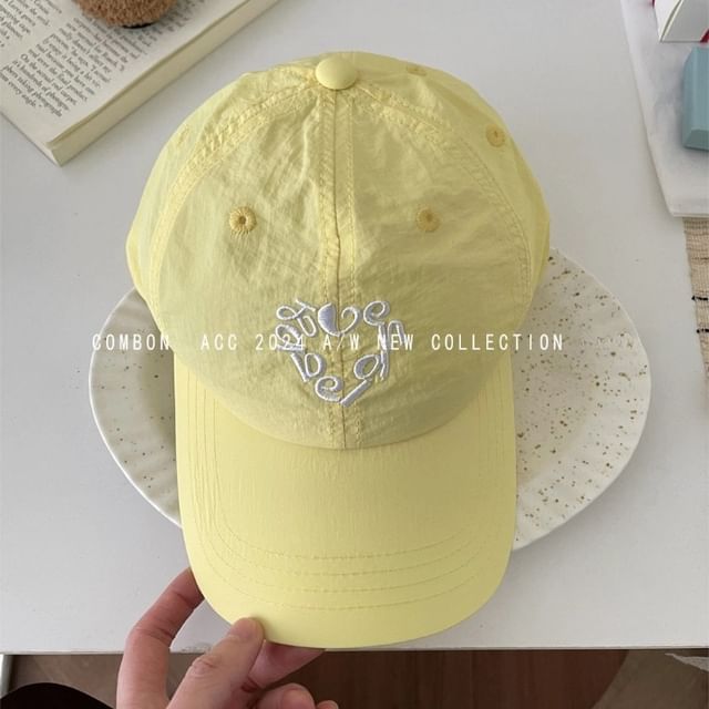 Cap Baseball Lettering Embroidered